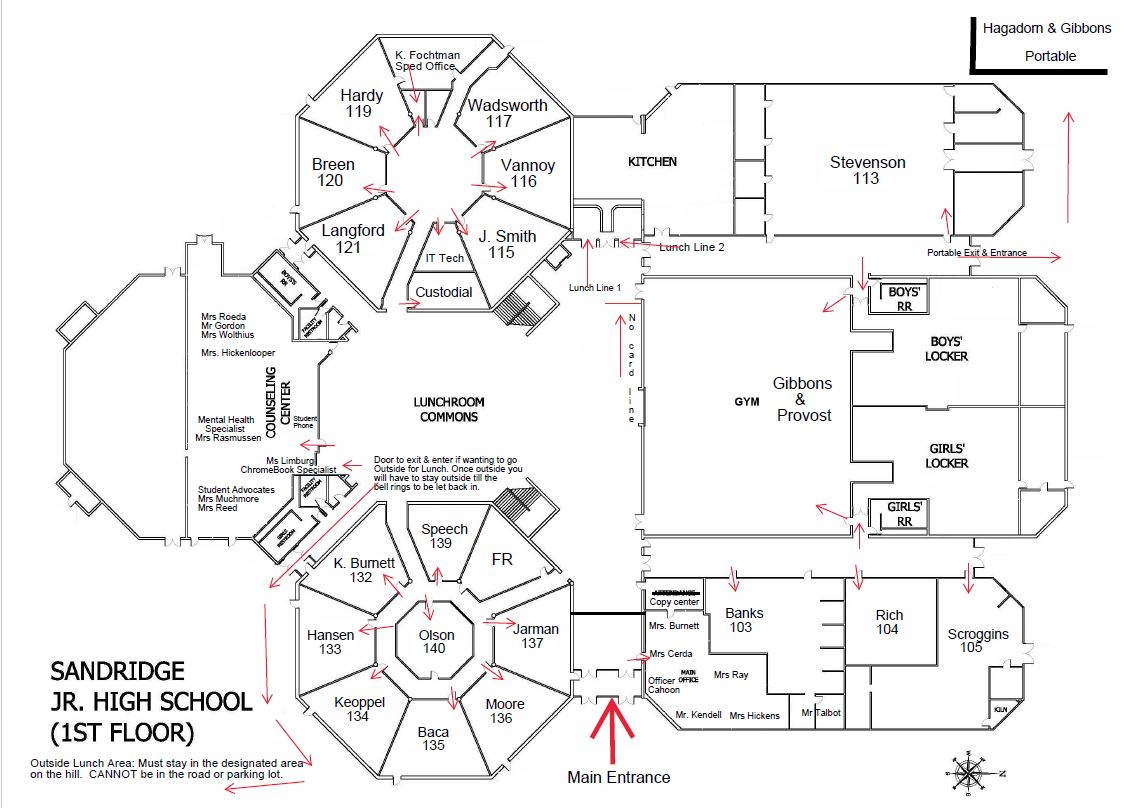 Sand Ridge Map 1st floor